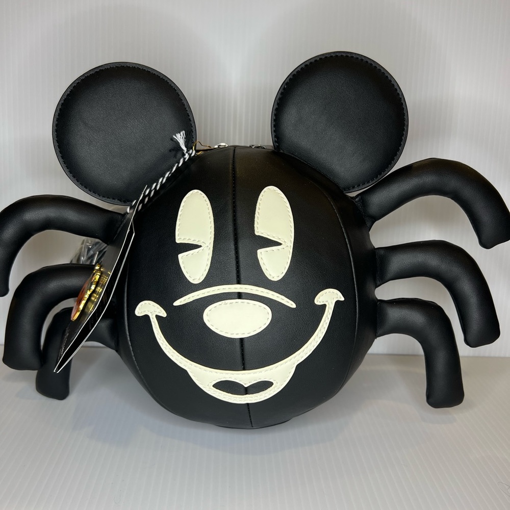 NWOT Loungefly Stitch Shoppe Mickey Glow Spider Crossbody Bag